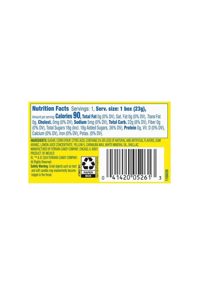 Lemonhead Hard Lemon Candy - 24 Treat-Size Boxes - Image 2